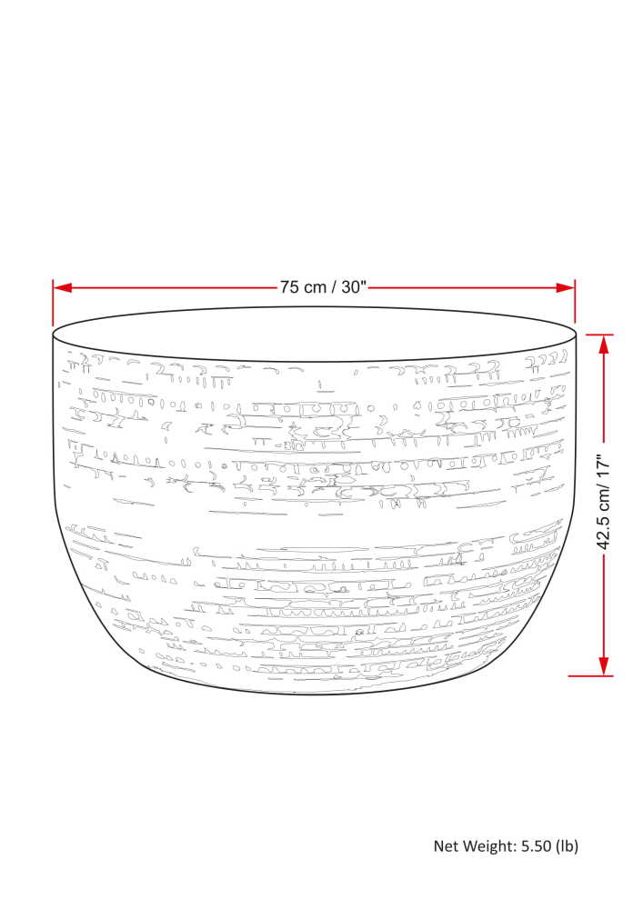Antique Silver | Johnsen Metal Coffee Table