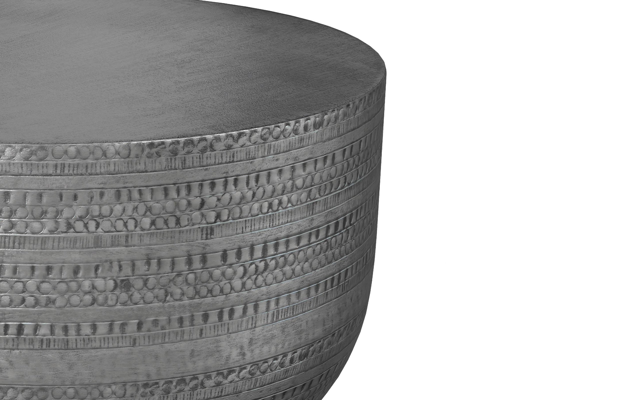 Antique Silver | Johnsen Metal Coffee Table