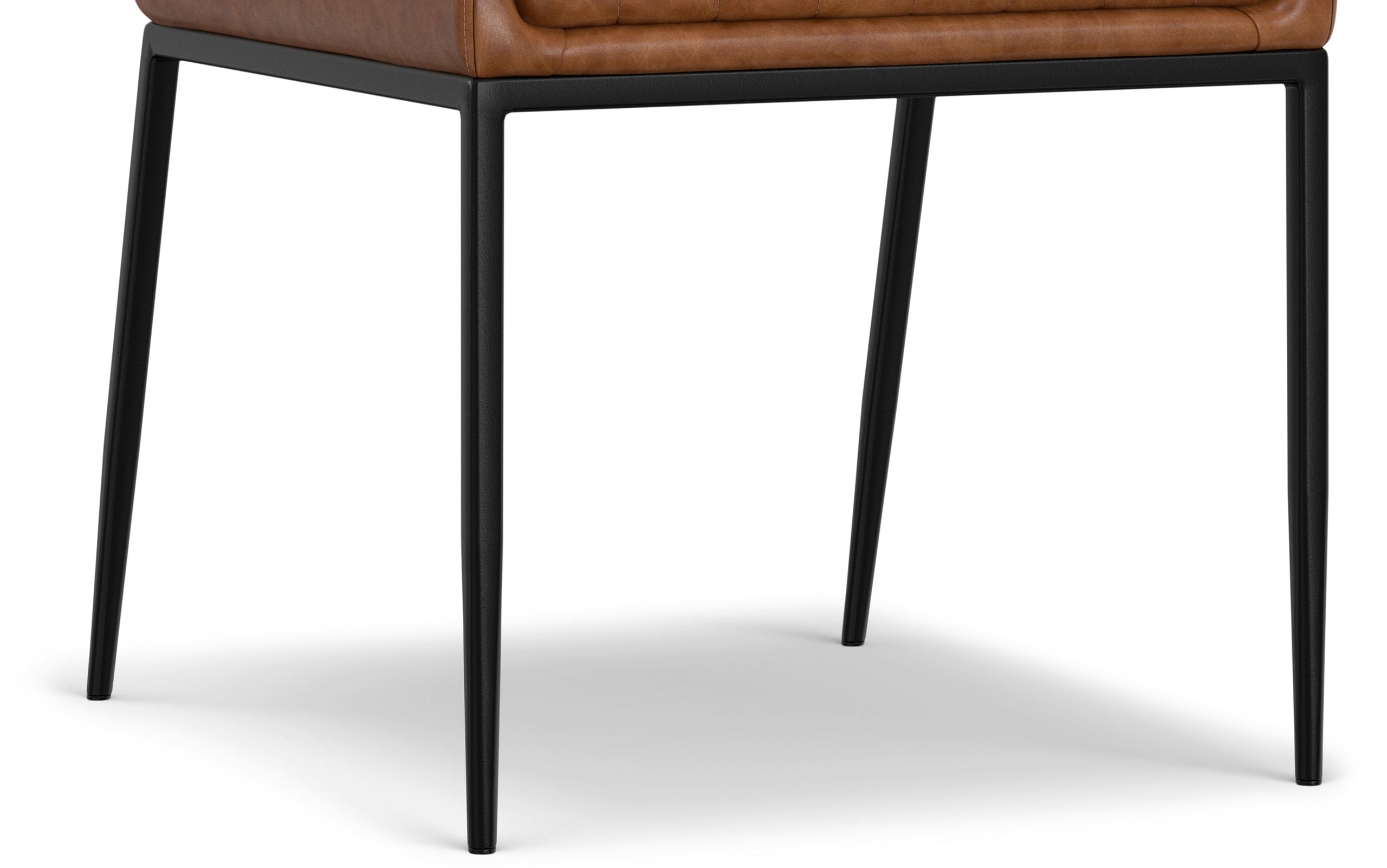 Distressed Tan Distressed Vegan Leather | Melody / Fieldcrest 7 Pc Dining Set