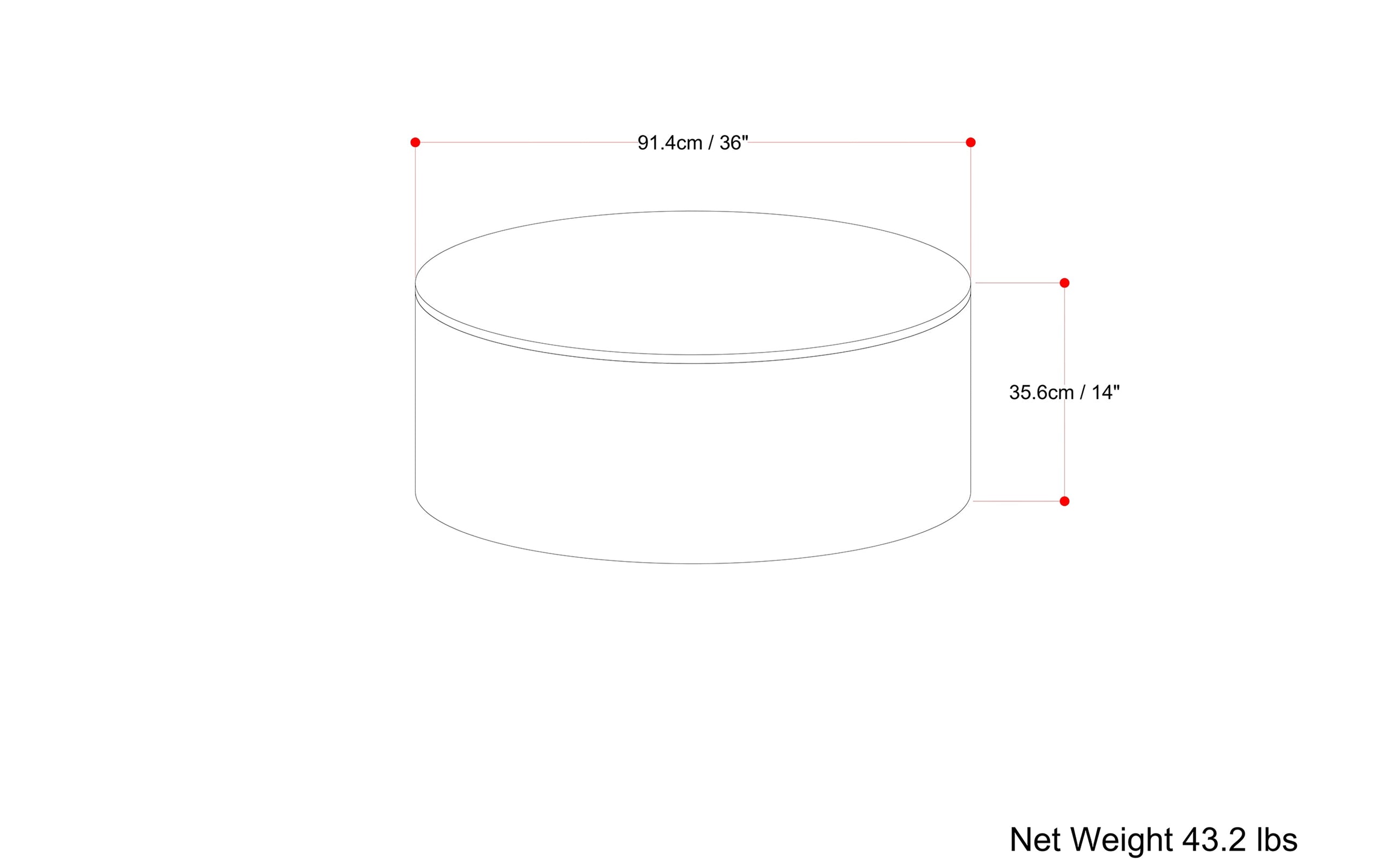 Black | Millbury Drum Coffee Table