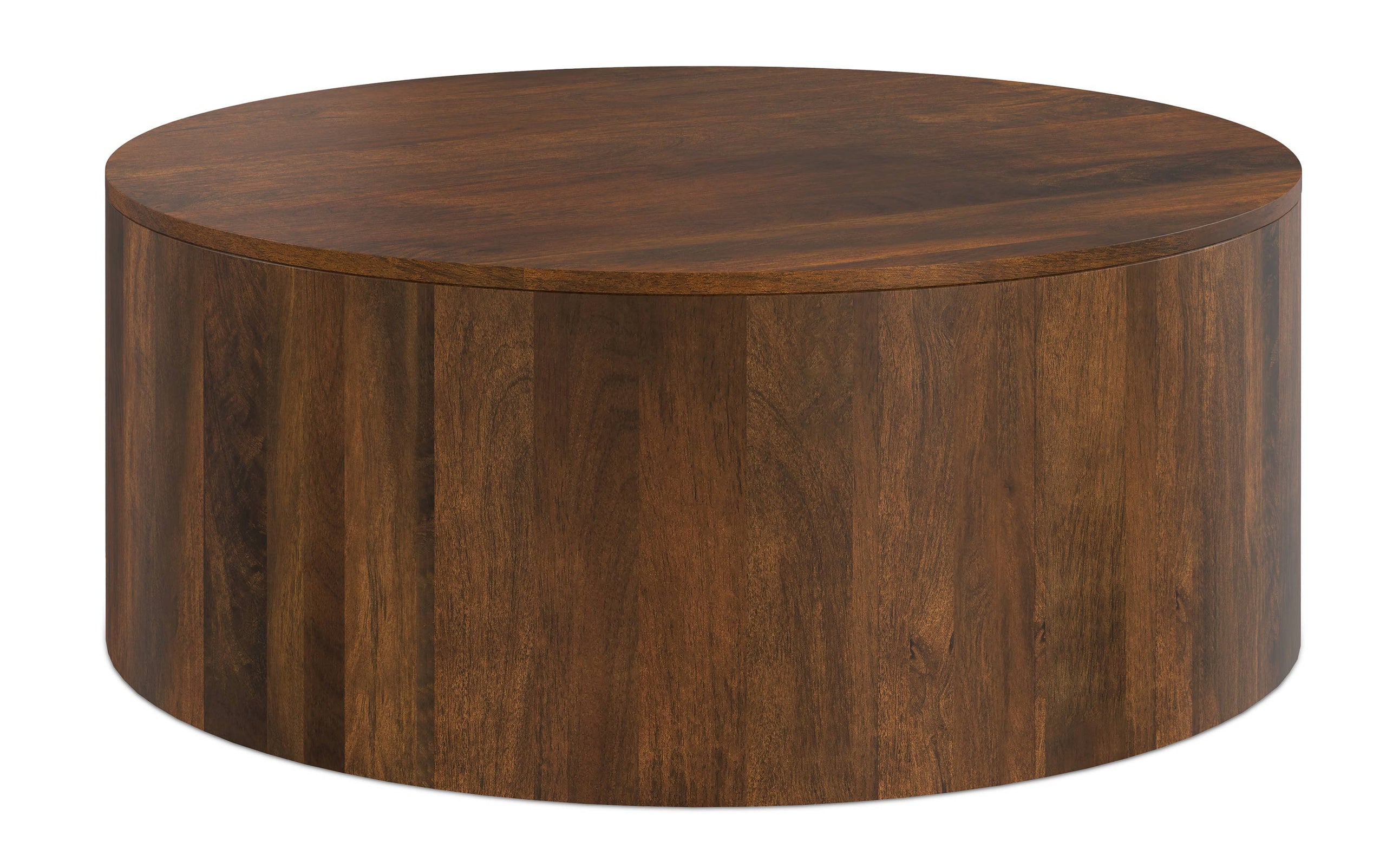 Walnut Brown | Millbury Drum Coffee Table