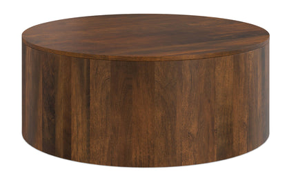 Walnut Brown | Millbury Drum Coffee Table