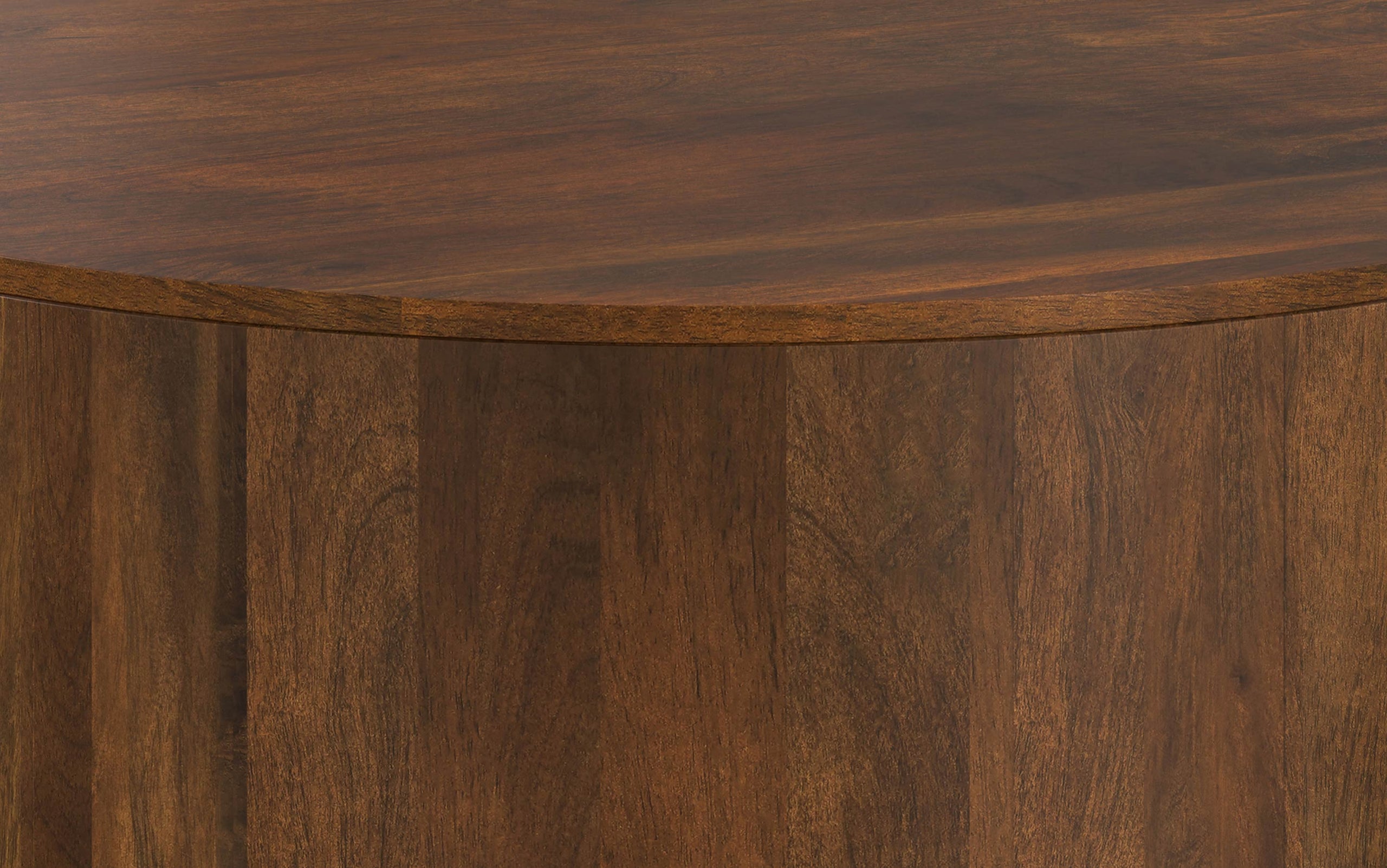 Walnut Brown | Millbury Drum Coffee Table