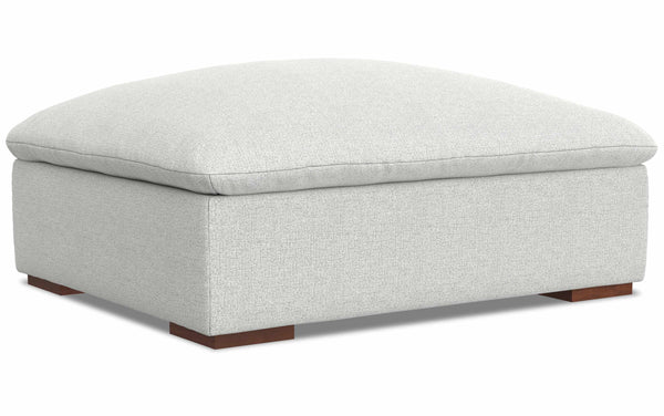 Fabric Ottoman | Jasmine Ottoman In Cloud Grey – Simpli Home