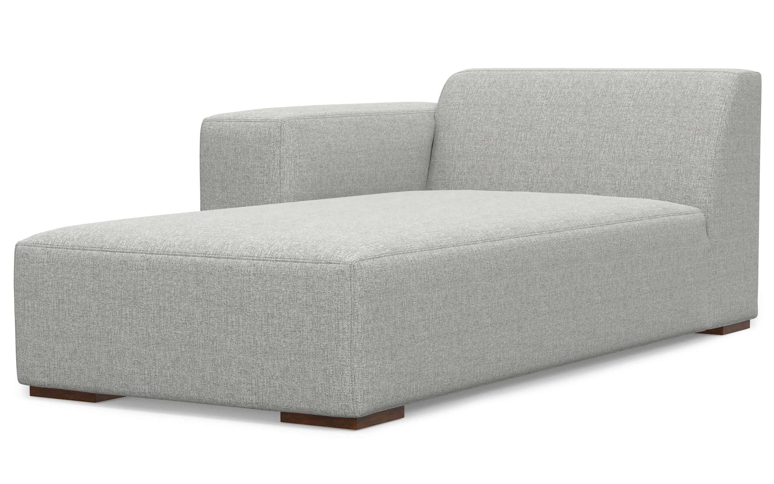 Pale Grey Performance Fabric | Rex Left Chaise Module in Performance Fabric