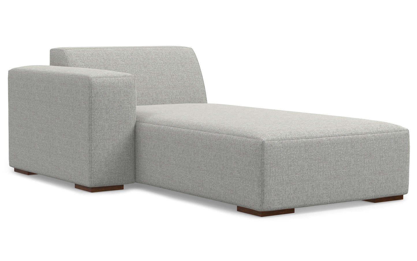 Pale Grey Performance Fabric | Rex Left Chaise Module in Performance Fabric