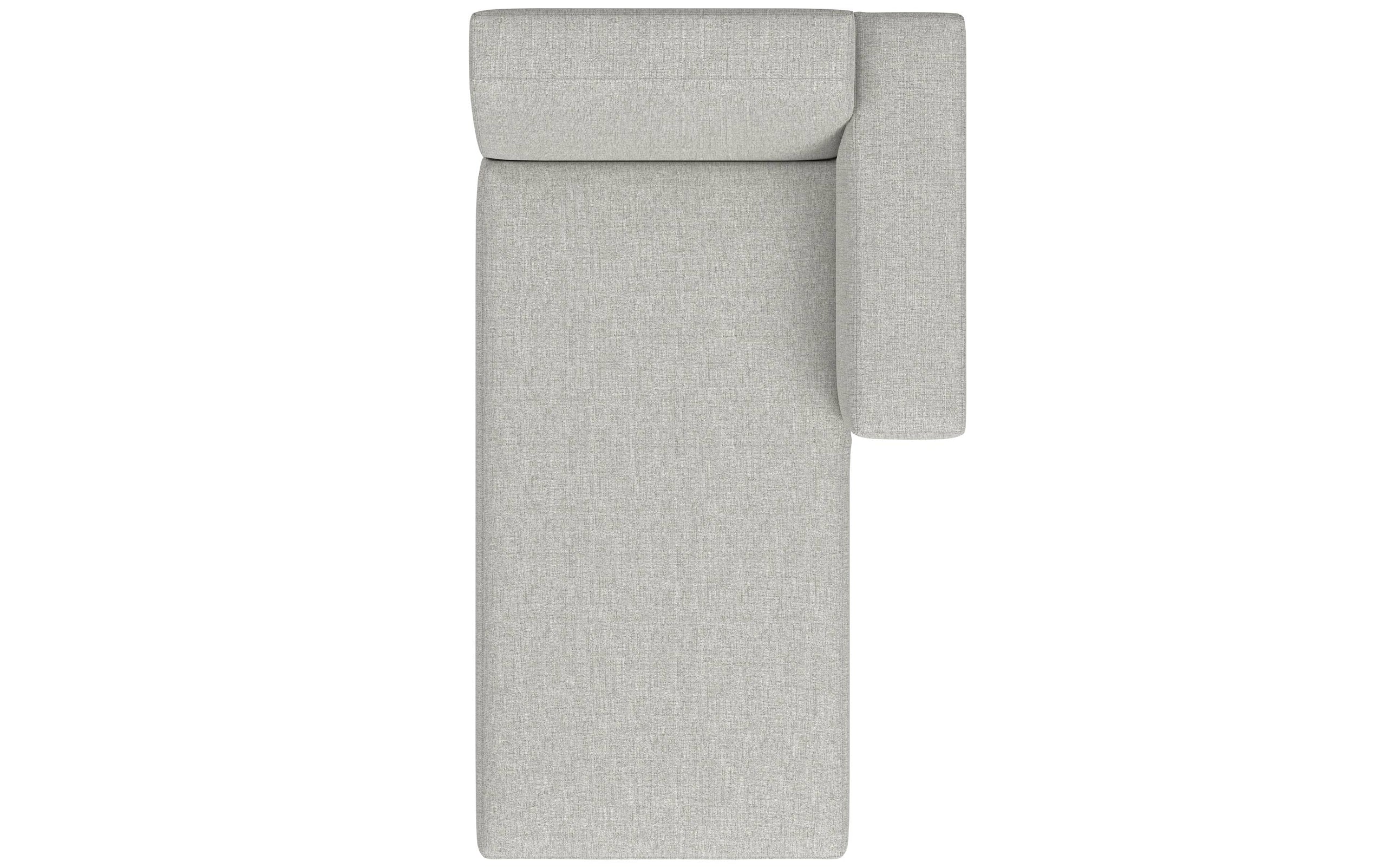 Pale Grey Performance Fabric |  Rex Right Chaise Module in Performance Fabric