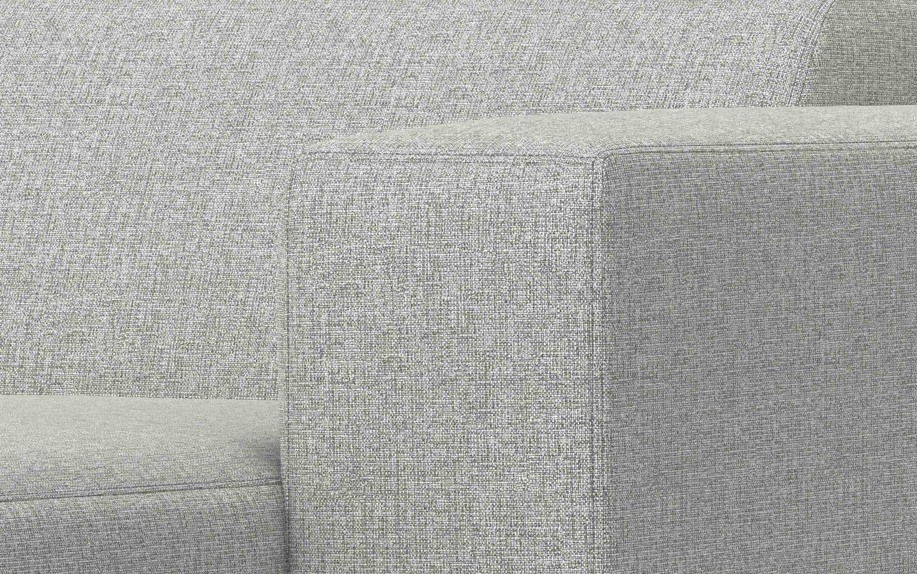 Pale Grey Performance Fabric |  Rex Right Chaise Module in Performance Fabric