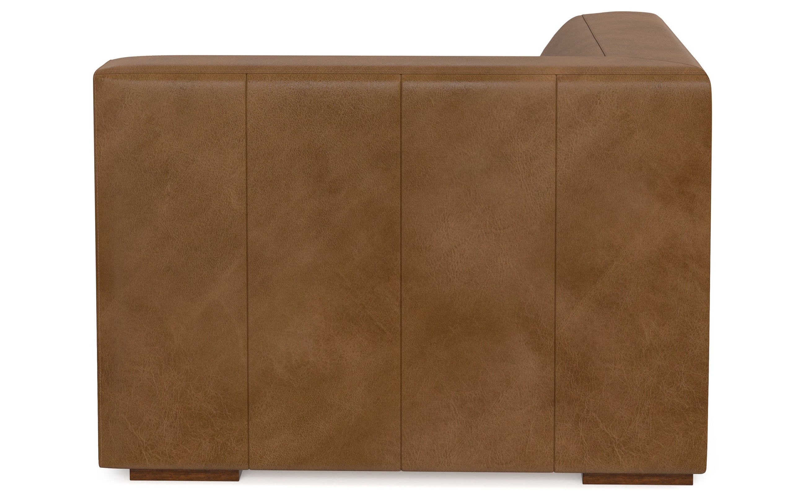 Caramel Brown Genuine Leather | Rex Corner Module in Genuine Leather