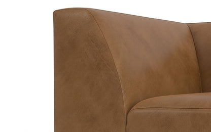 Caramel Brown Genuine Leather | Rex Corner Module in Genuine Leather