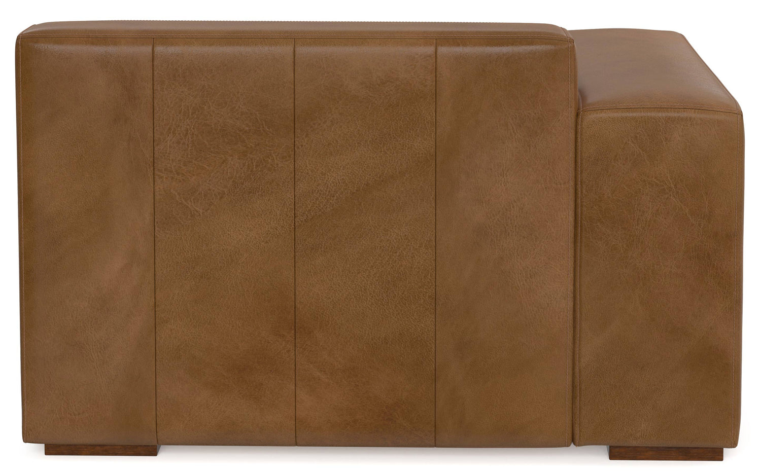 Caramel Brown Genuine Leather | Rex Left Arm Module in Genuine Leather