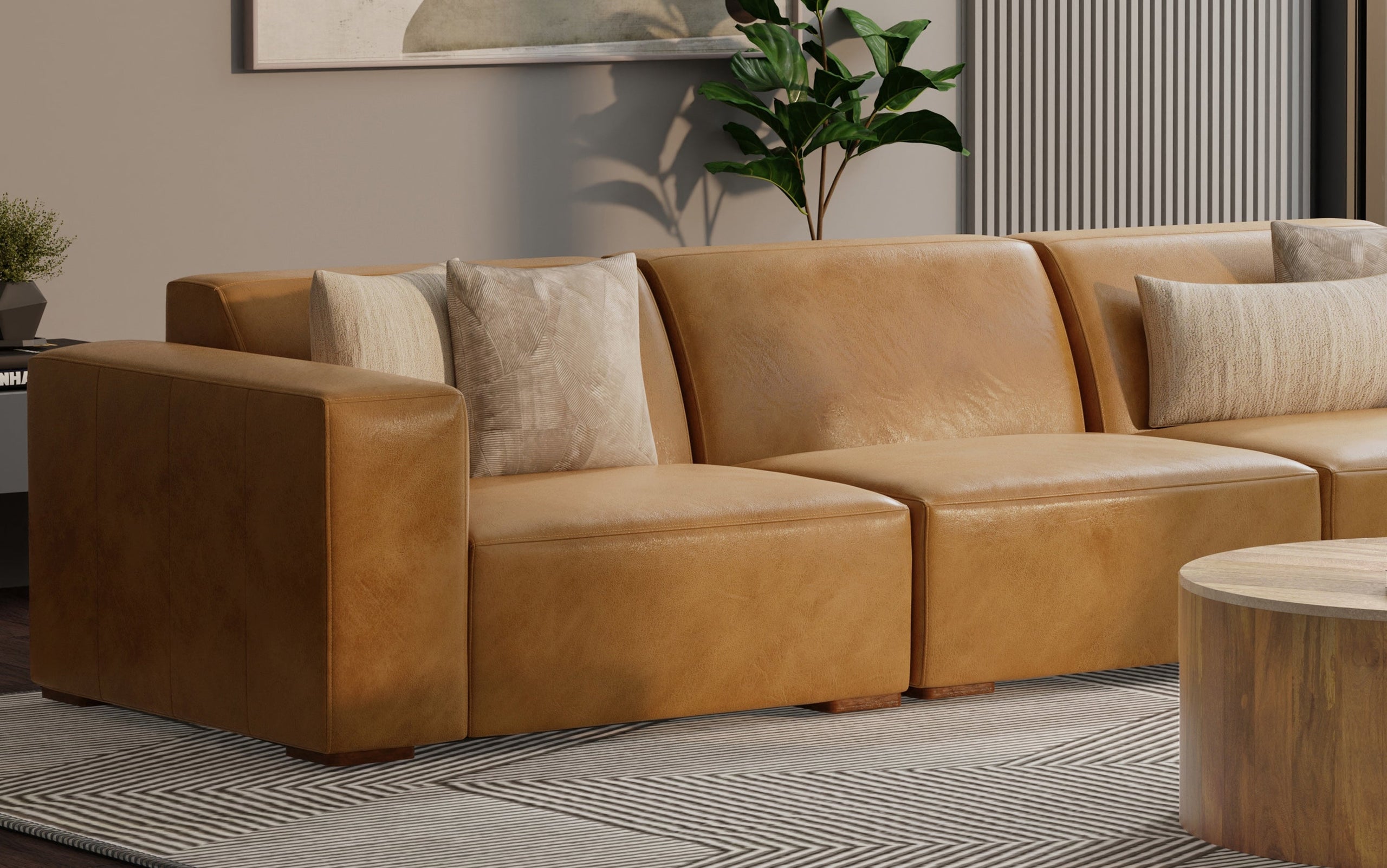 Sienna Genuine Leather | Rex Left Arm Module in Genuine Leather