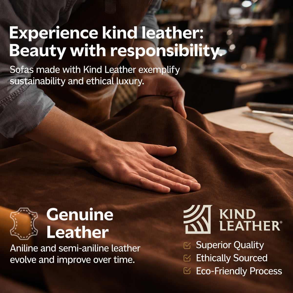 Sienna Genuine Leather | Rex Ottoman in Genuine Leather