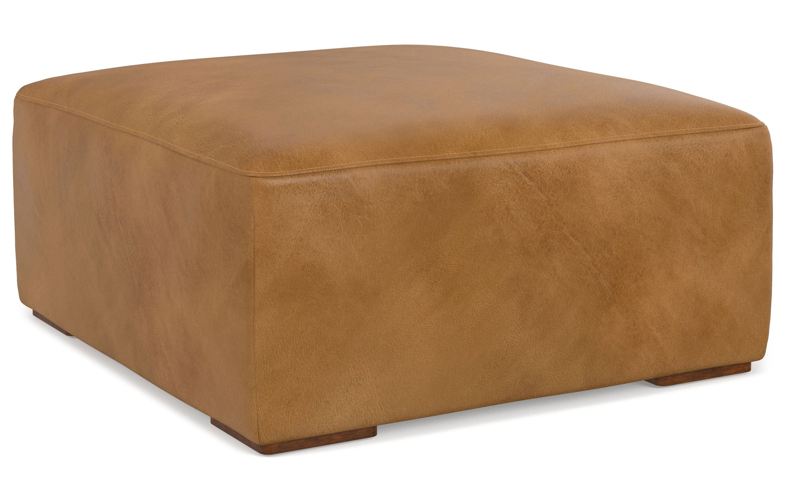 Sienna Genuine Leather | Rex Ottoman in Genuine Leather
