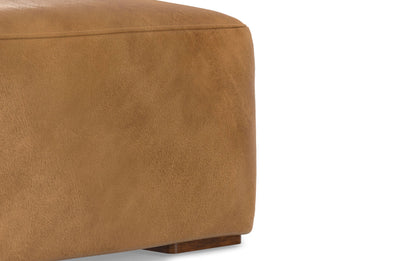 Sienna Genuine Leather | Rex Ottoman in Genuine Leather