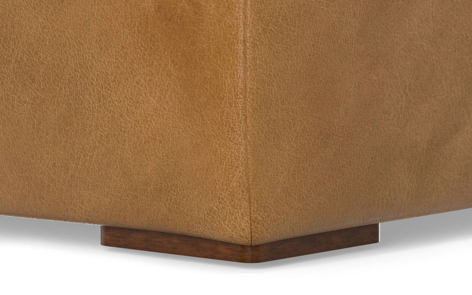 Sienna Genuine Leather | Rex Ottoman in Genuine Leather