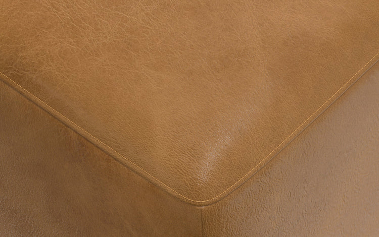 Sienna Genuine Leather | Rex Ottoman in Genuine Leather