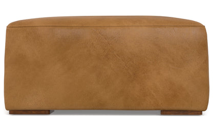 Sienna Genuine Leather | Rex Ottoman in Genuine Leather