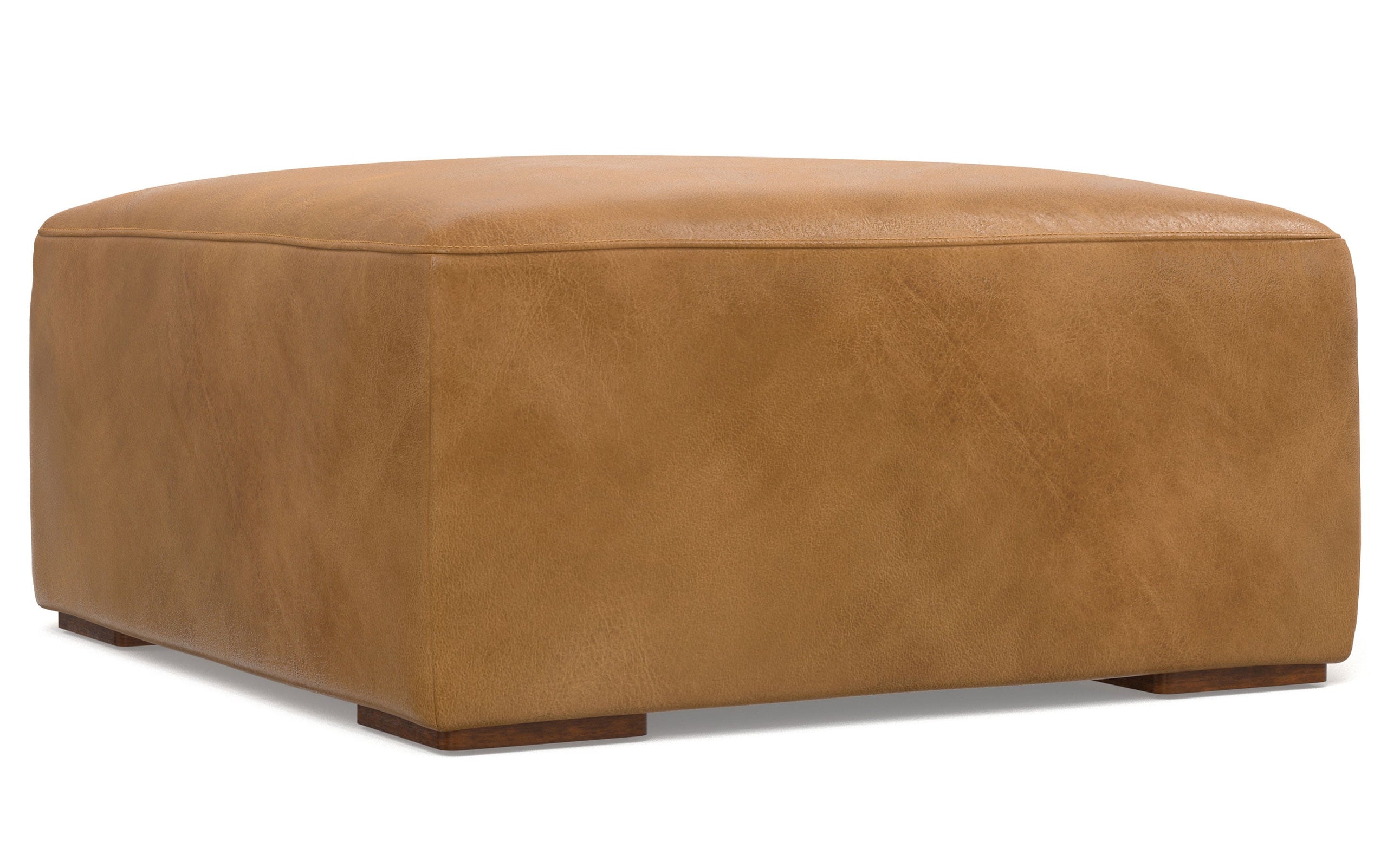 Sienna Genuine Leather | Rex Ottoman in Genuine Leather