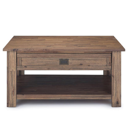 Rustic Natural Aged Brown | Monroe Square Coffee Table