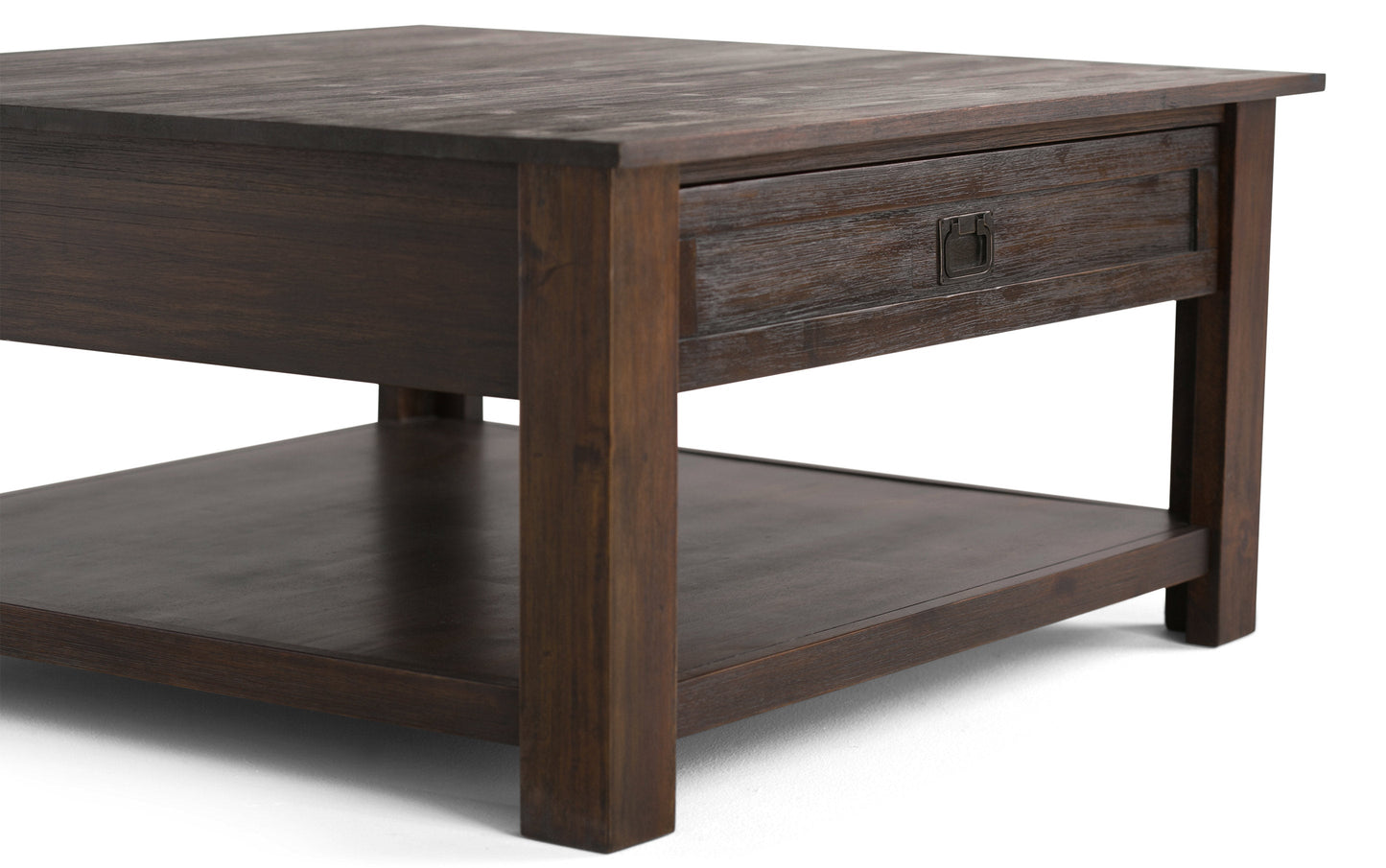 Distressed Charcoal Brown | Monroe Square Coffee Table