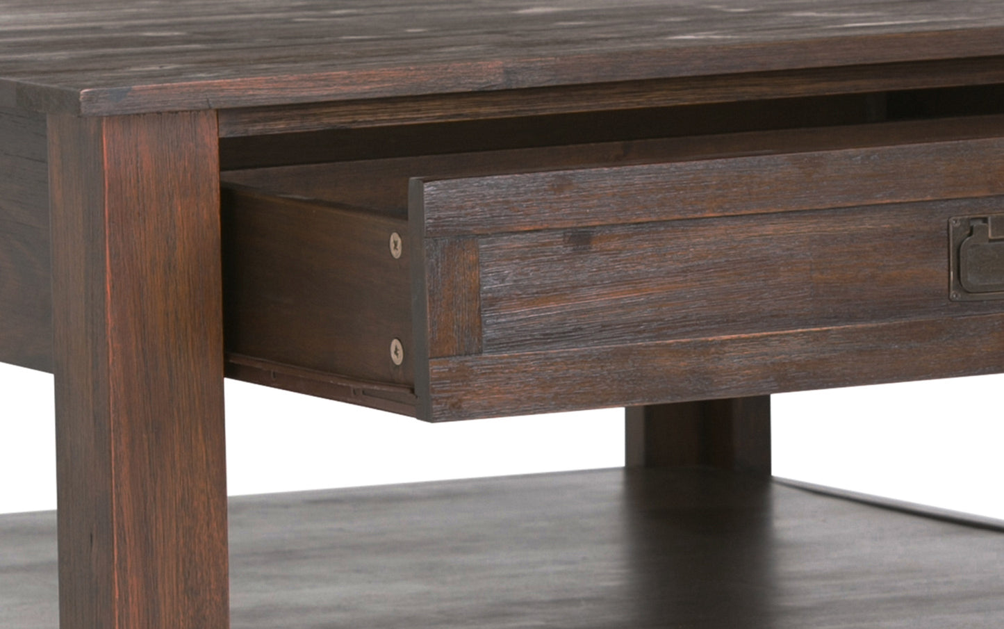 Distressed Charcoal Brown | Monroe Square Coffee Table