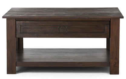 Distressed Charcoal Brown | Monroe Square Coffee Table
