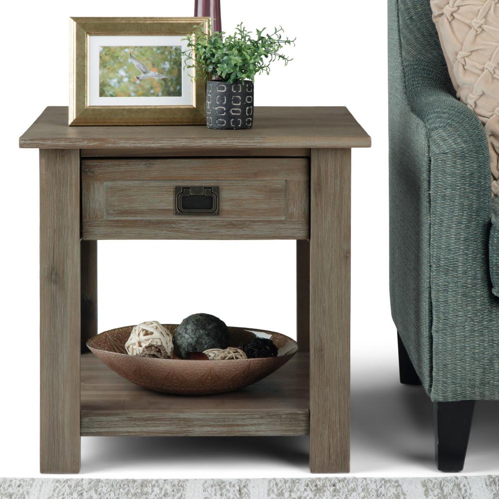 Distressed Grey | Monroe End Side Table