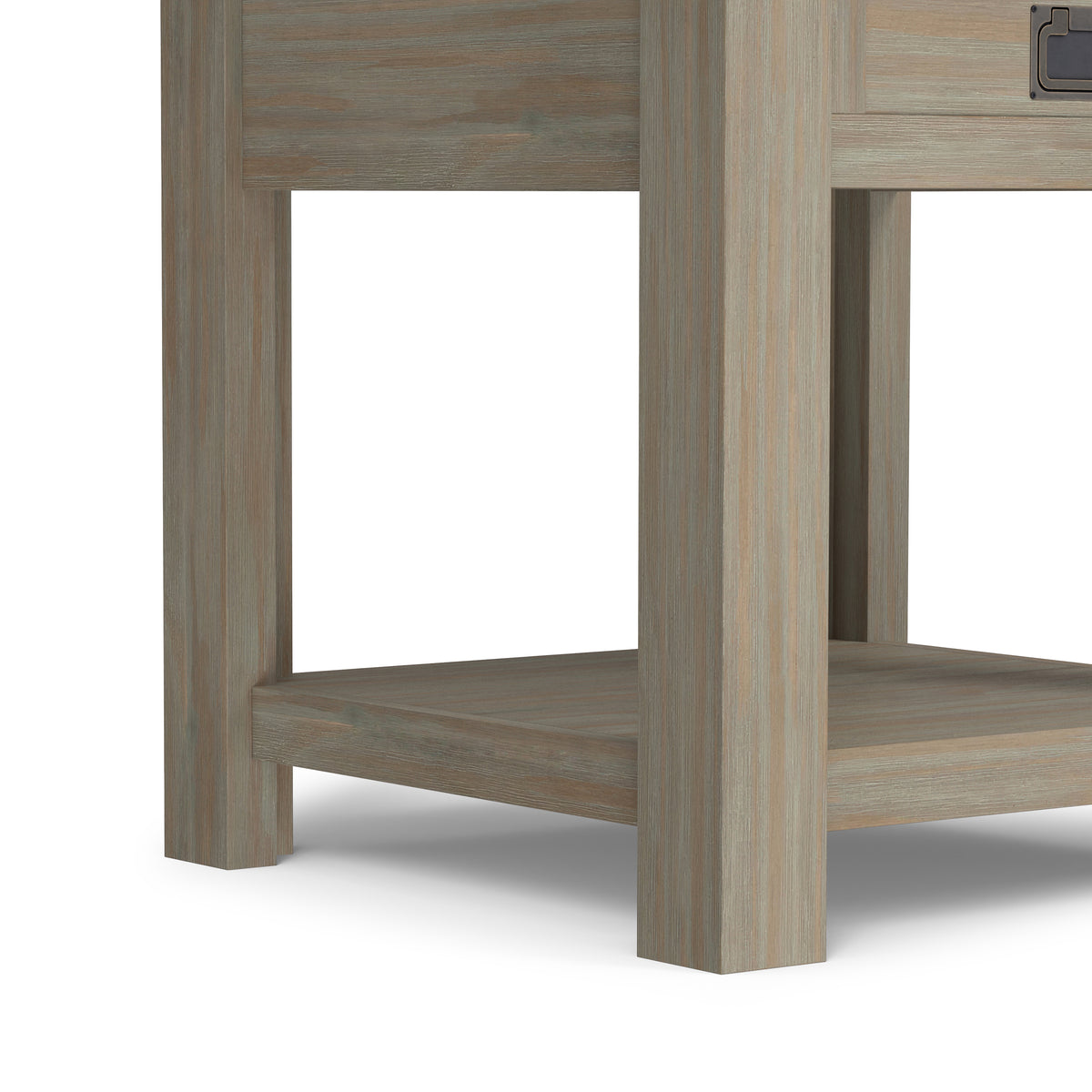 Distressed Grey | Monroe End Table in Acacia