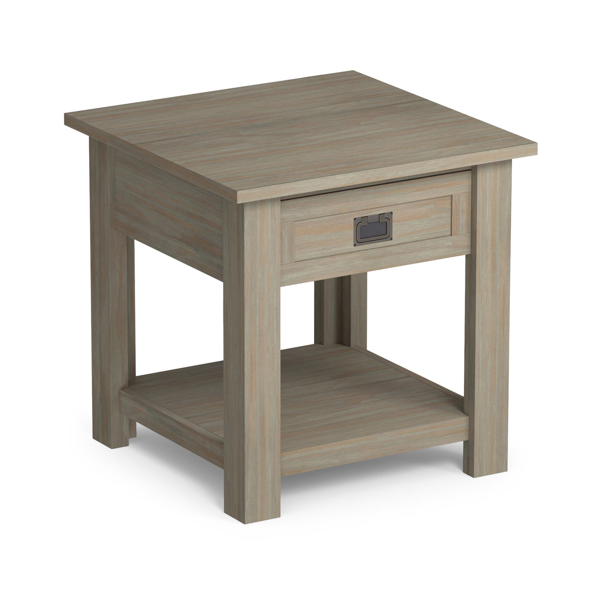 Distressed Grey | Monroe End Table in Acacia