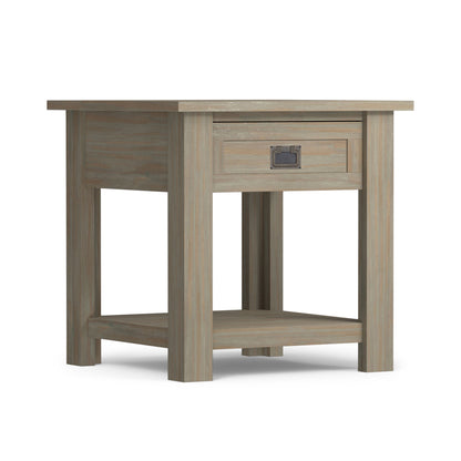 Distressed Grey | Monroe End Table in Acacia