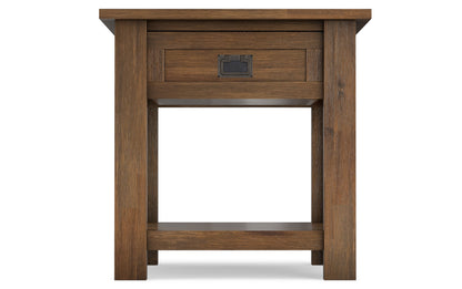 Rustic Natural Aged Brown | Monroe End Side Table