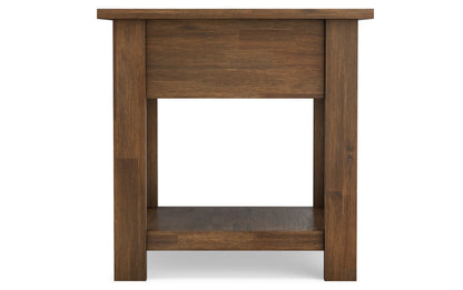 Rustic Natural Aged Brown | Monroe End Side Table