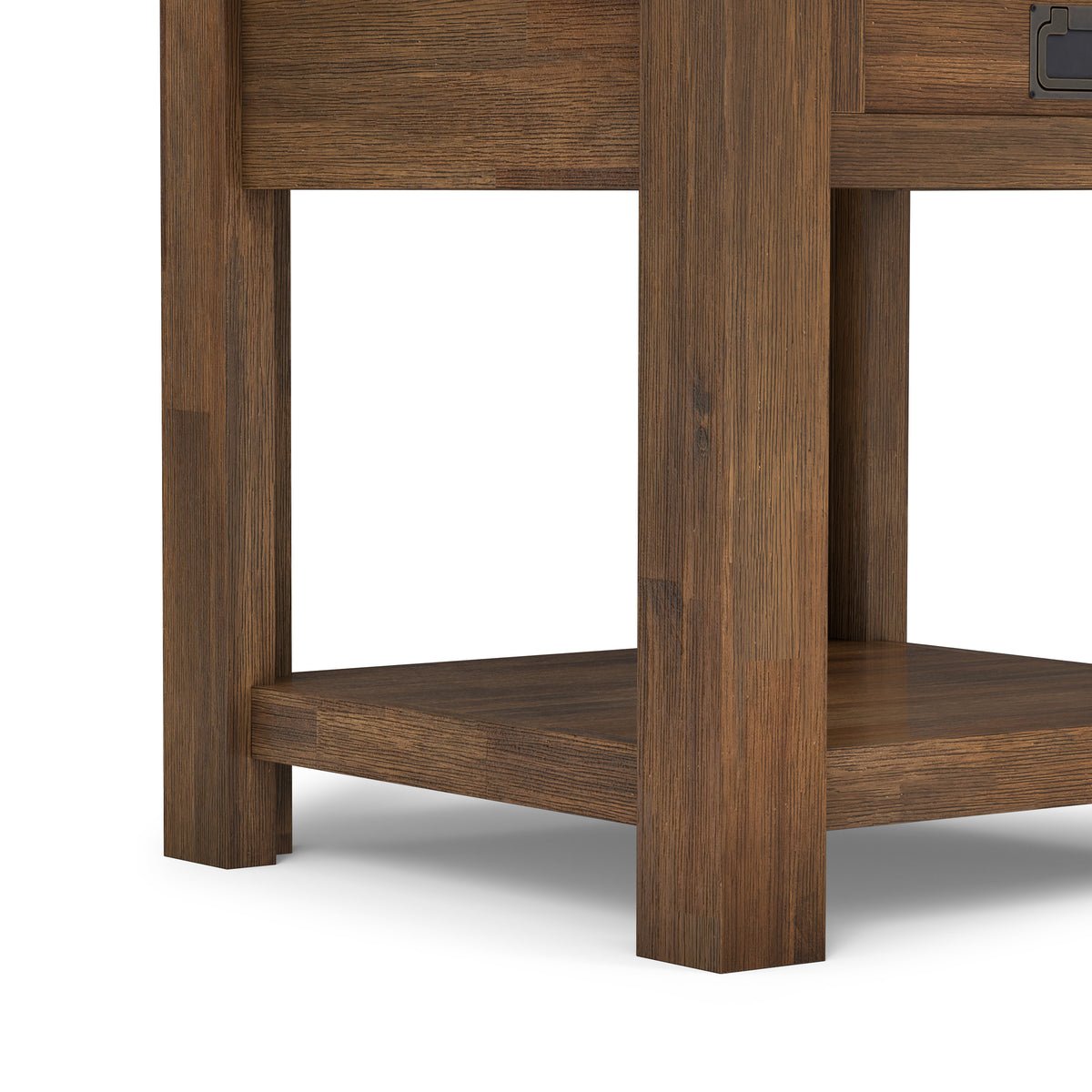 Rustic Natural Aged Brown | Monroe End Table in Acacia