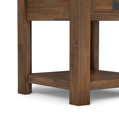Rustic Natural Aged Brown | Monroe End Table in Acacia