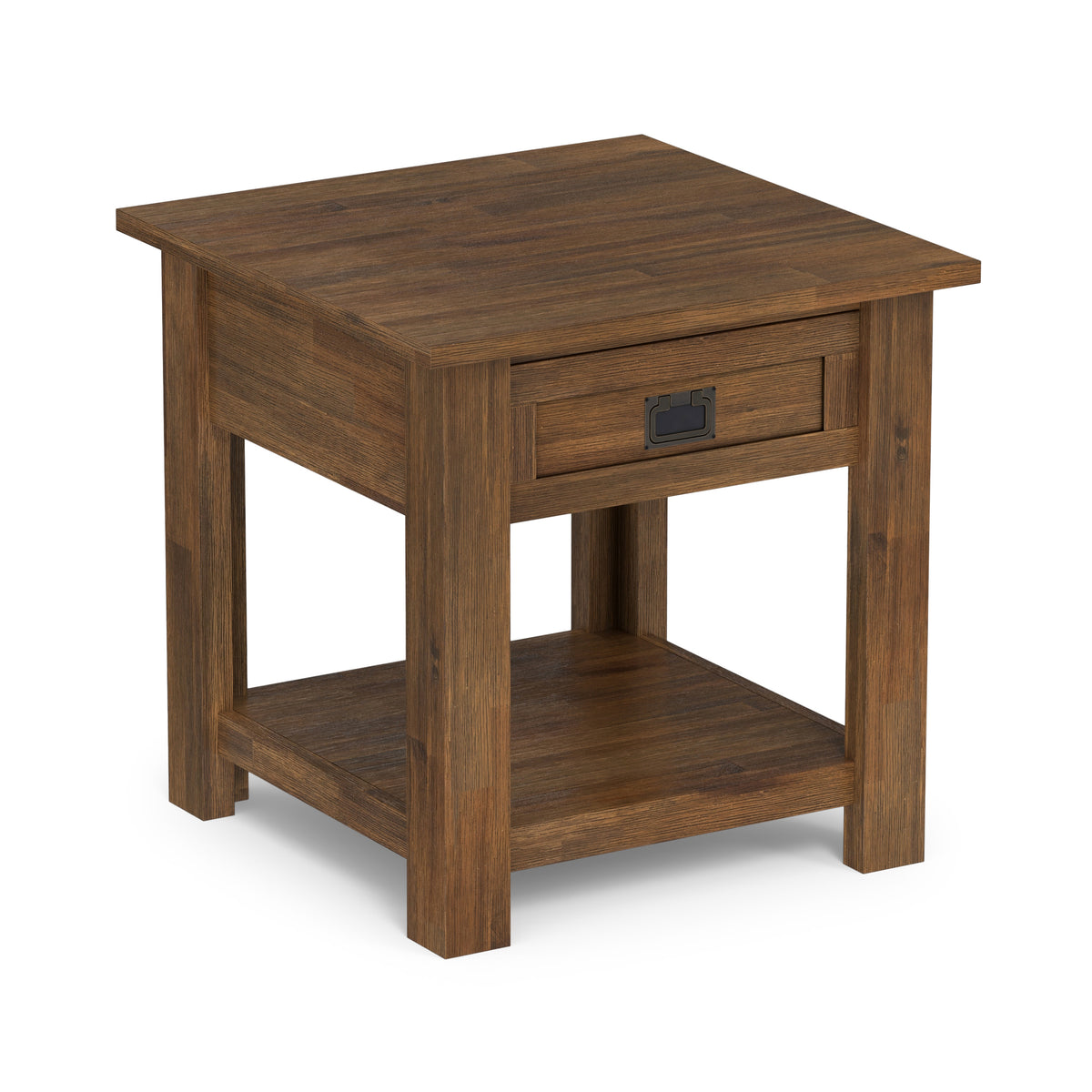 Rustic Natural Aged Brown | Monroe End Table in Acacia