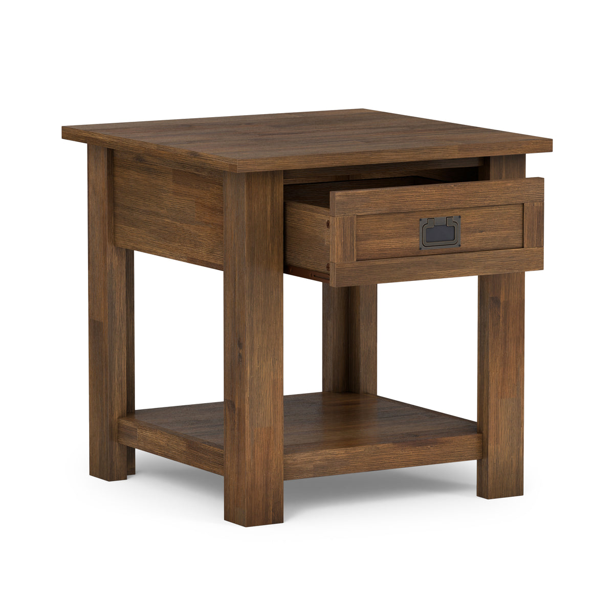 Rustic Natural Aged Brown | Monroe End Table in Acacia