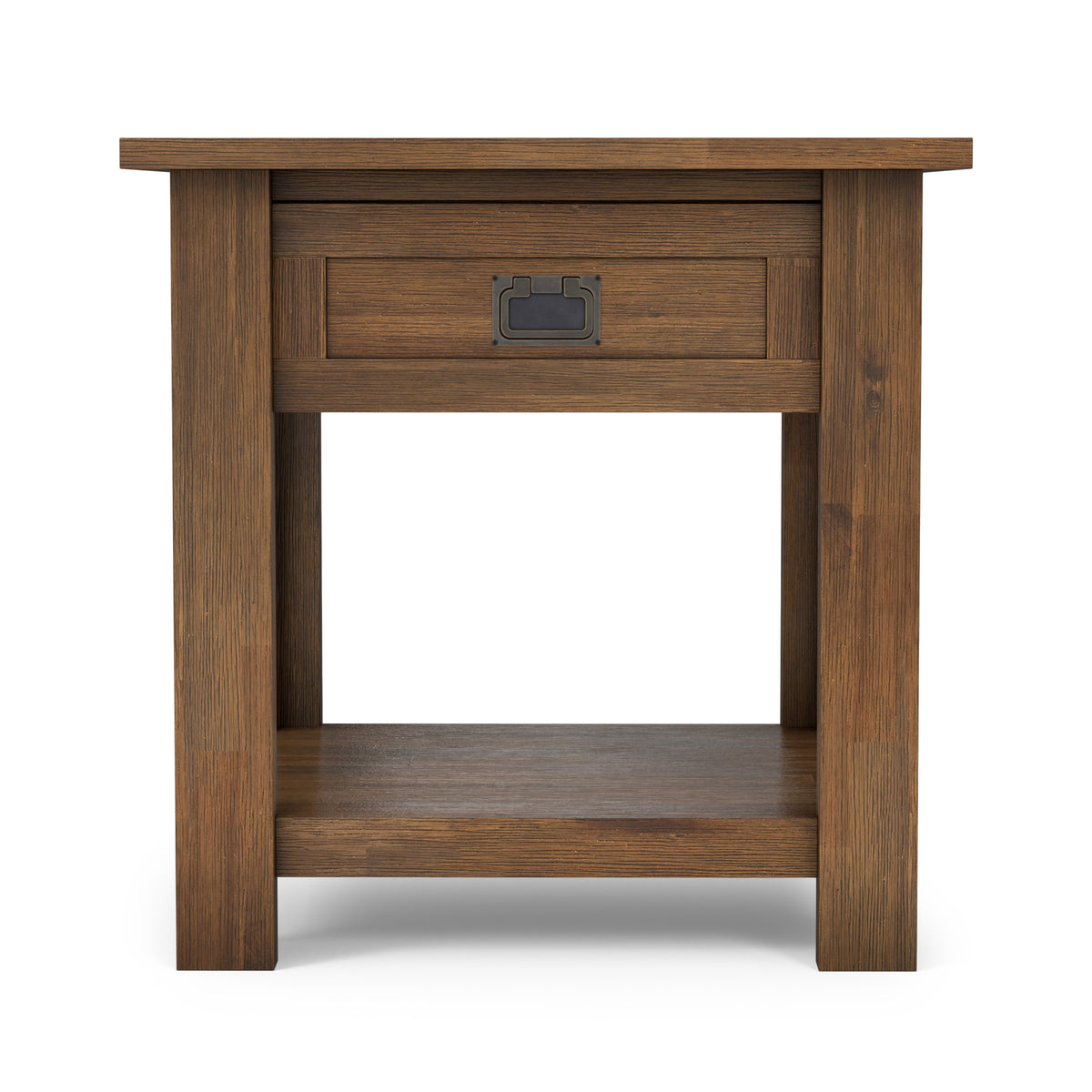 Rustic Natural Aged Brown | Monroe End Table in Acacia
