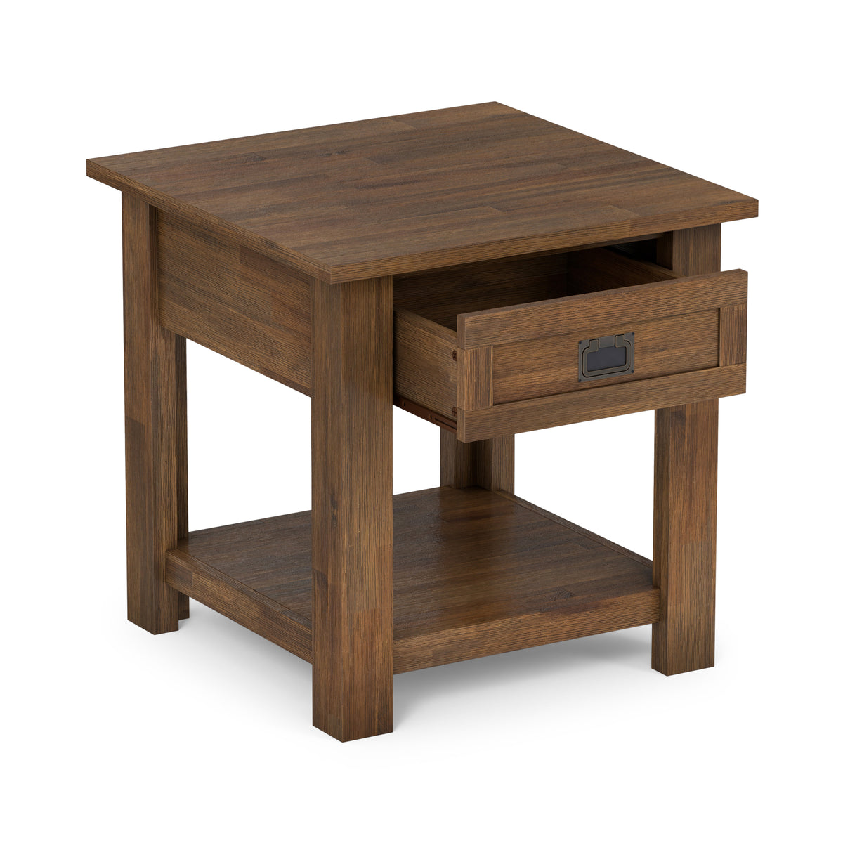 Rustic Natural Aged Brown | Monroe End Table in Acacia