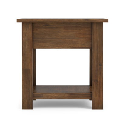 Rustic Natural Aged Brown | Monroe End Table in Acacia