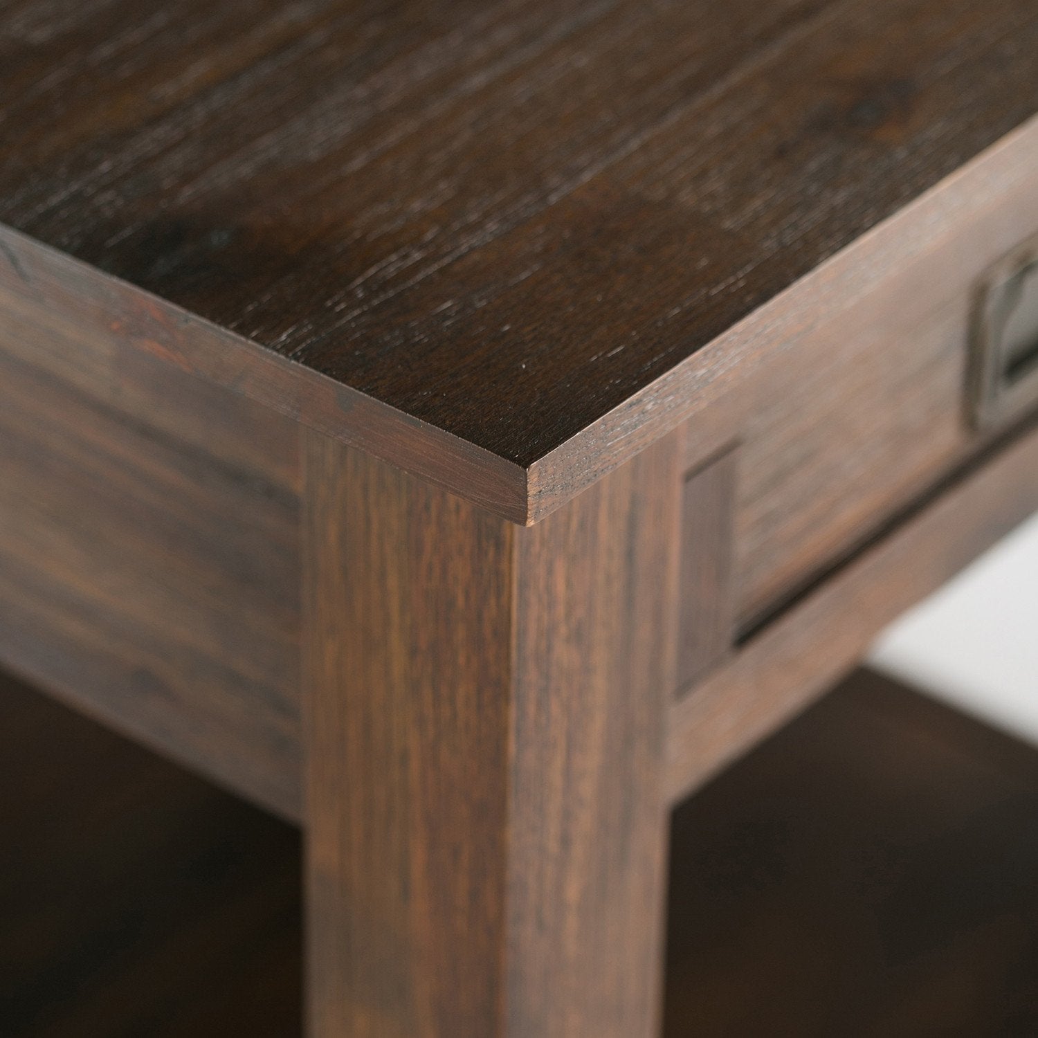 Distressed Charcoal Brown | Monroe End Side Table