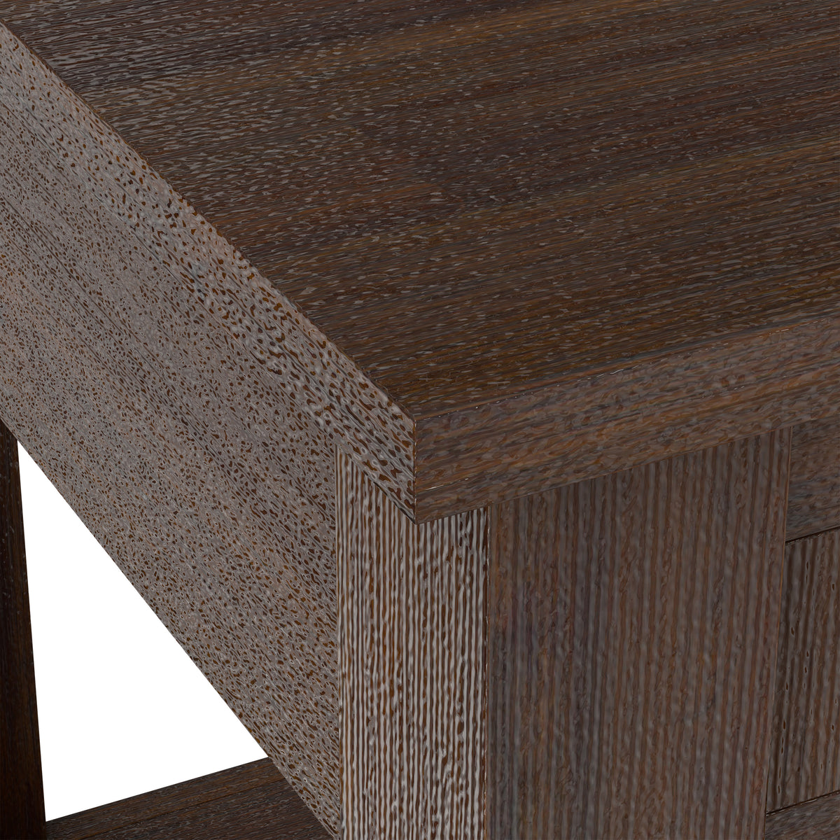 Distressed Charcoal Brown | Monroe End Table in Acacia