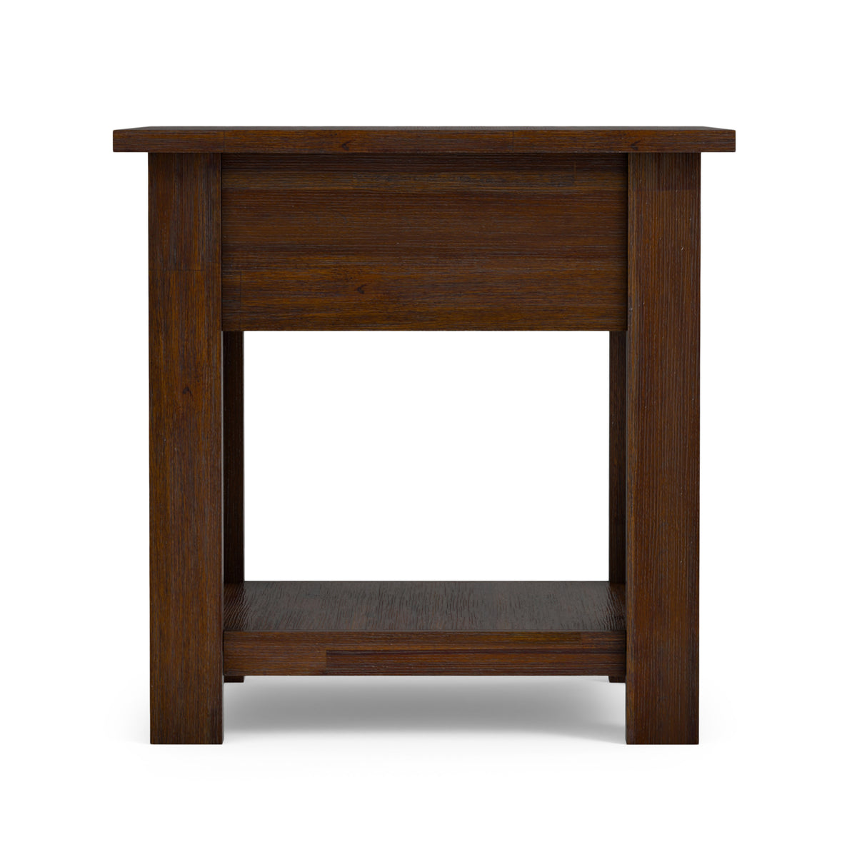Distressed Charcoal Brown | Monroe End Table in Acacia