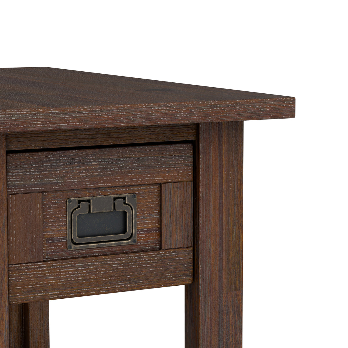 Distressed Charcoal Brown | Monroe Narrow Side Table in Acacia