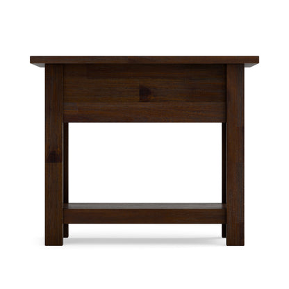 Distressed Charcoal Brown | Monroe Narrow Side Table in Acacia