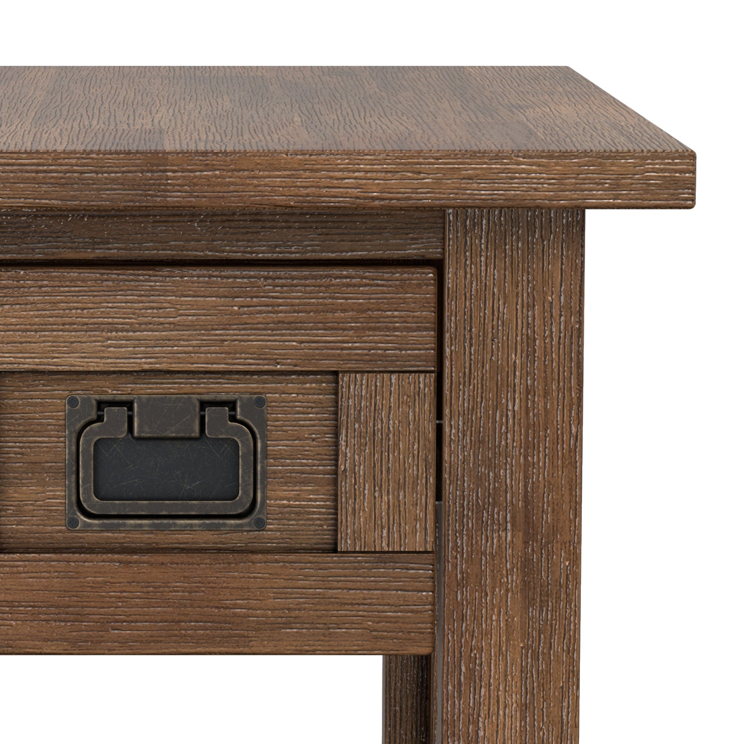 Rustic Natural Aged Brown | Monroe Narrow Side Table