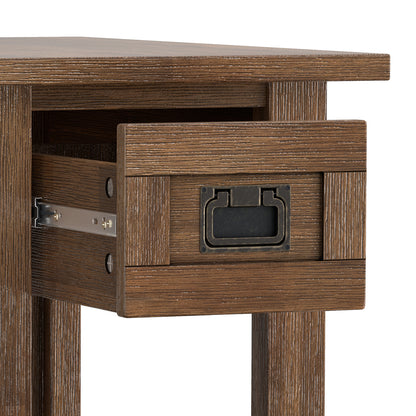 Rustic Natural Aged Brown | Monroe Narrow Side Table