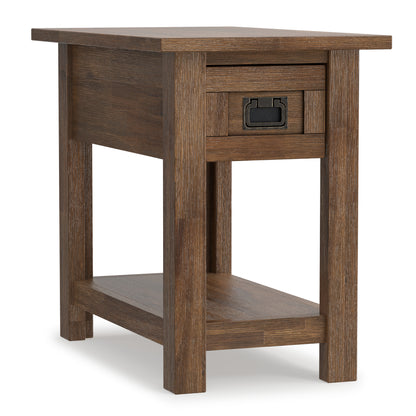 Rustic Natural Aged Brown | Monroe Narrow Side Table