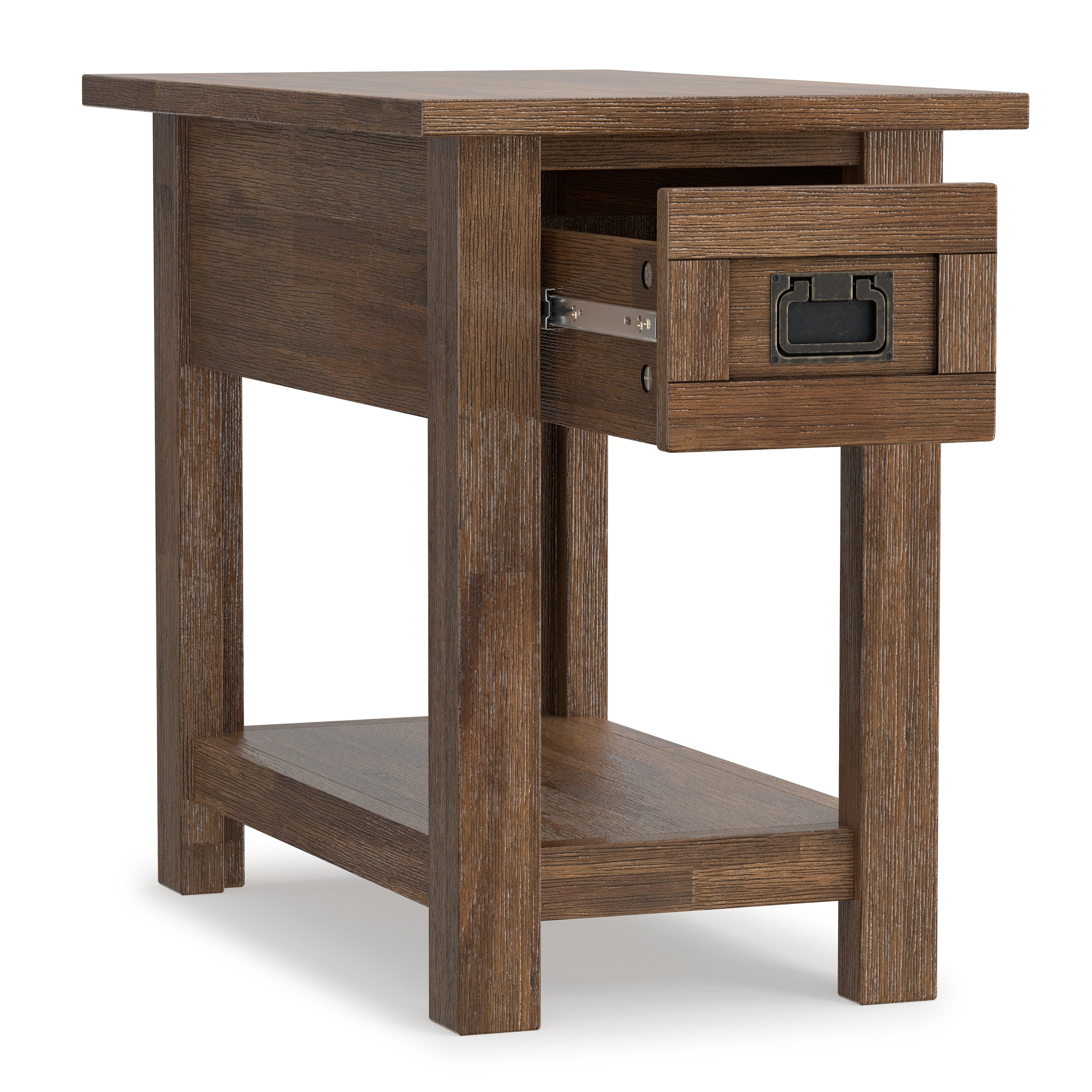 Rustic Natural Aged Brown | Monroe Narrow Side Table