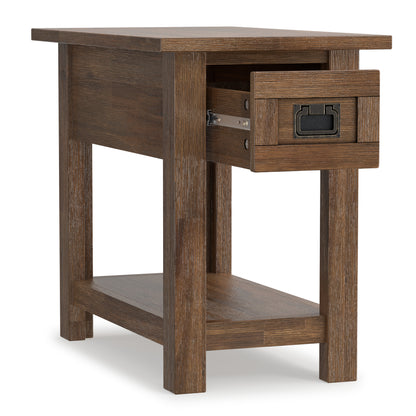 Rustic Natural Aged Brown | Monroe Narrow Side Table